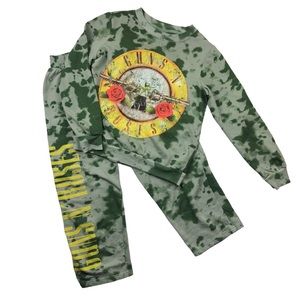 Guns N Roses Green Tie-Dye Sweatsuit XS/S